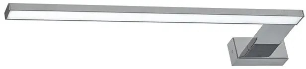 Srebrny kinkiet LED łazienkowy prawostronny - N016-Faggi 45x12x4 cm