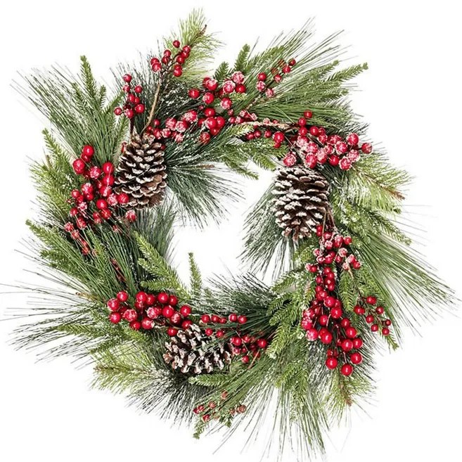 Wieniec świąteczny ozdobiony, śr. 60 cm