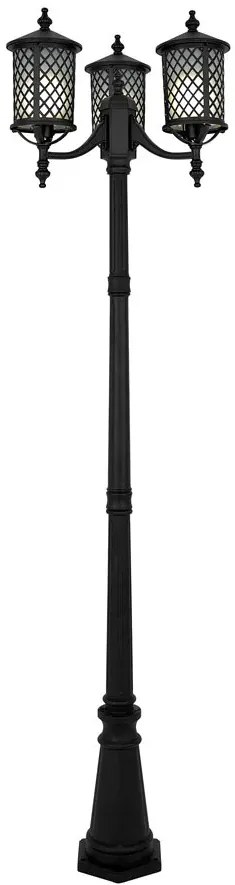 Czarna wysoka lampa stojąca do ogrodu - A448-Kimos