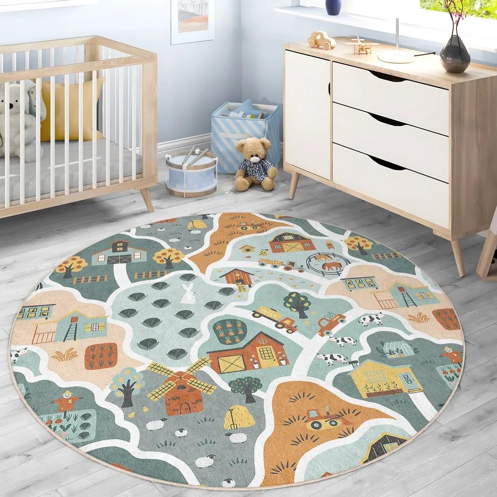Dziecięcy dywan do zabawy odpowiedni do prania ø150 cm Farmer's Life – Mila Home