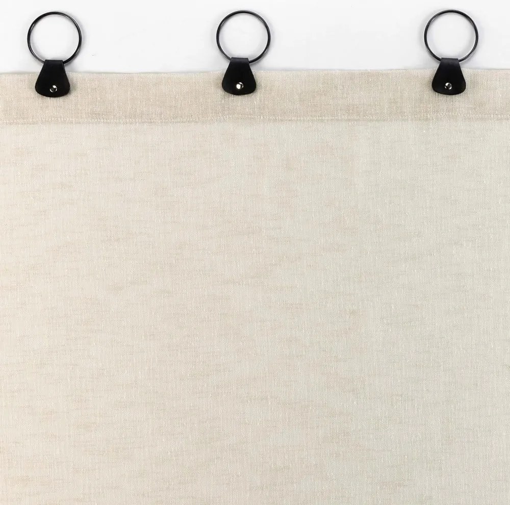 Beżowa firanka z woalu 140x240 cm Linka – douceur d'intérieur