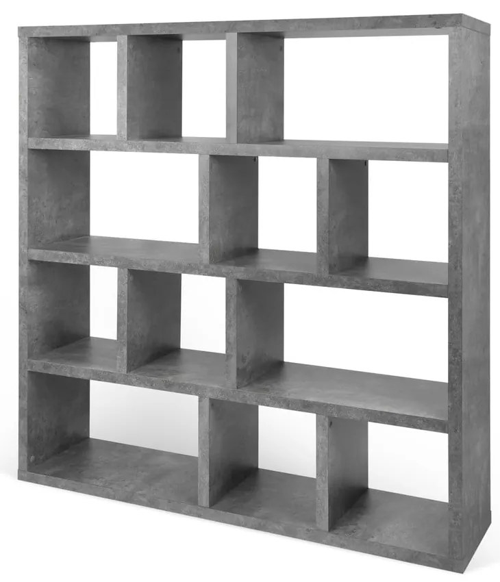 Szary regał w dekorze betonu 150x159 cm Berlin – TemaHome