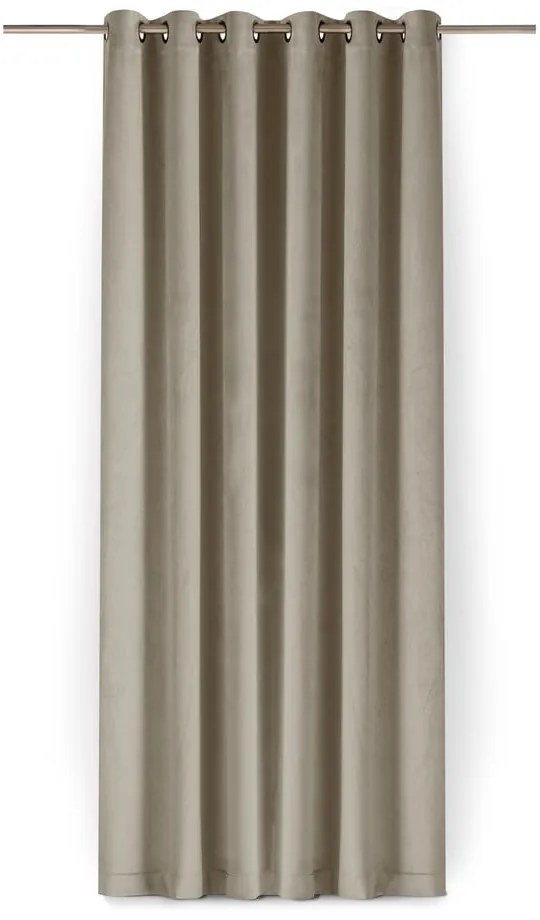 Beżowa aksamitna zasłona częściowo zaciemniająca (dimout) 200x270 cm Velto – Filumi