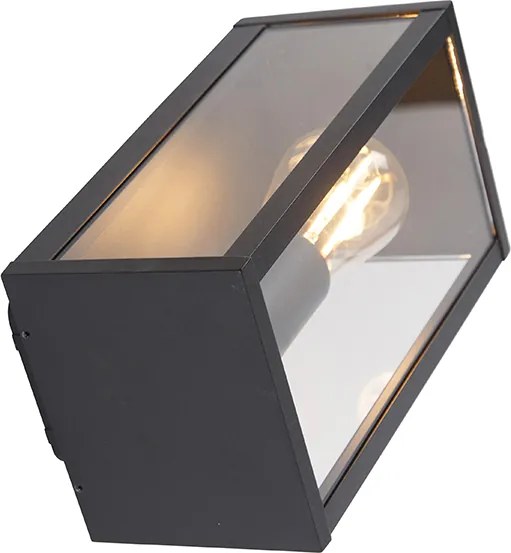 Industrialna lampa ścienna czarna 26 cm IP44 - Charlois