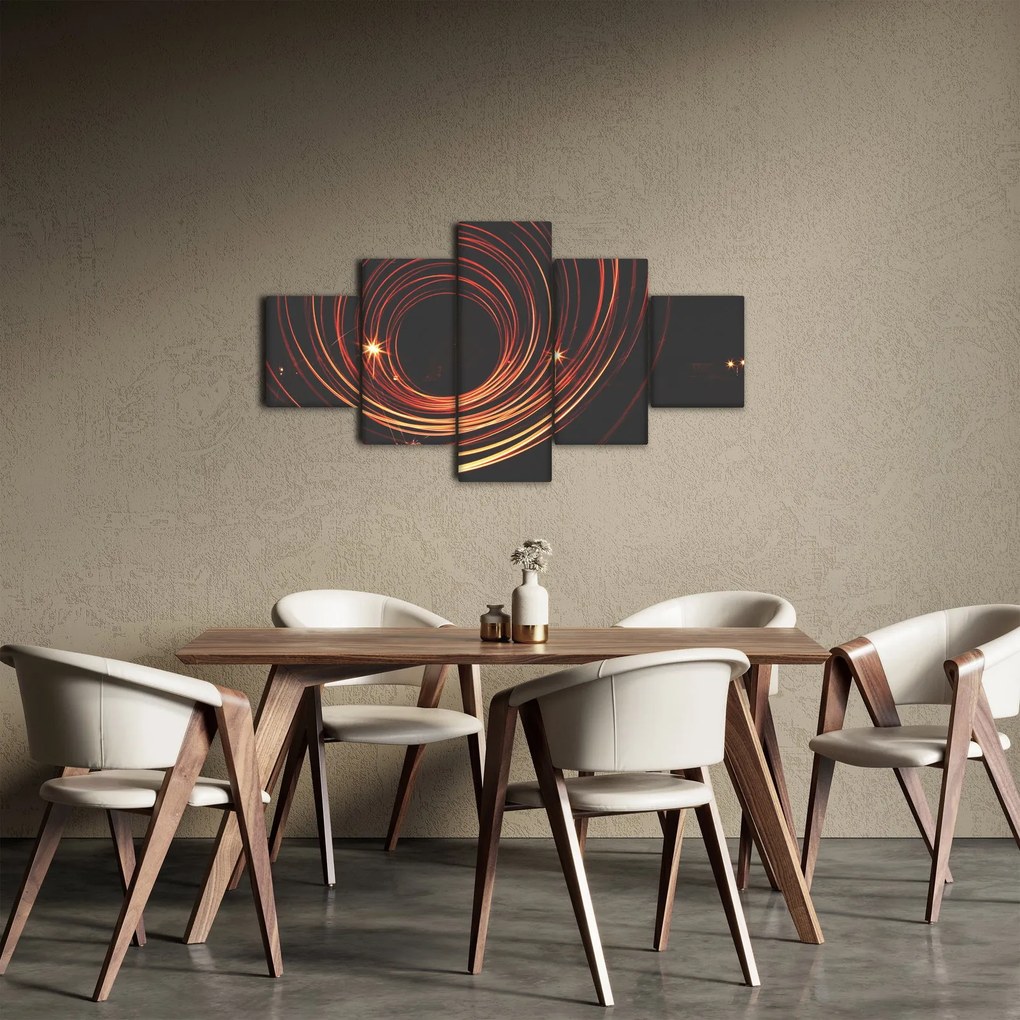 Obraz abstrakcyjnych linii (125x70 cm)