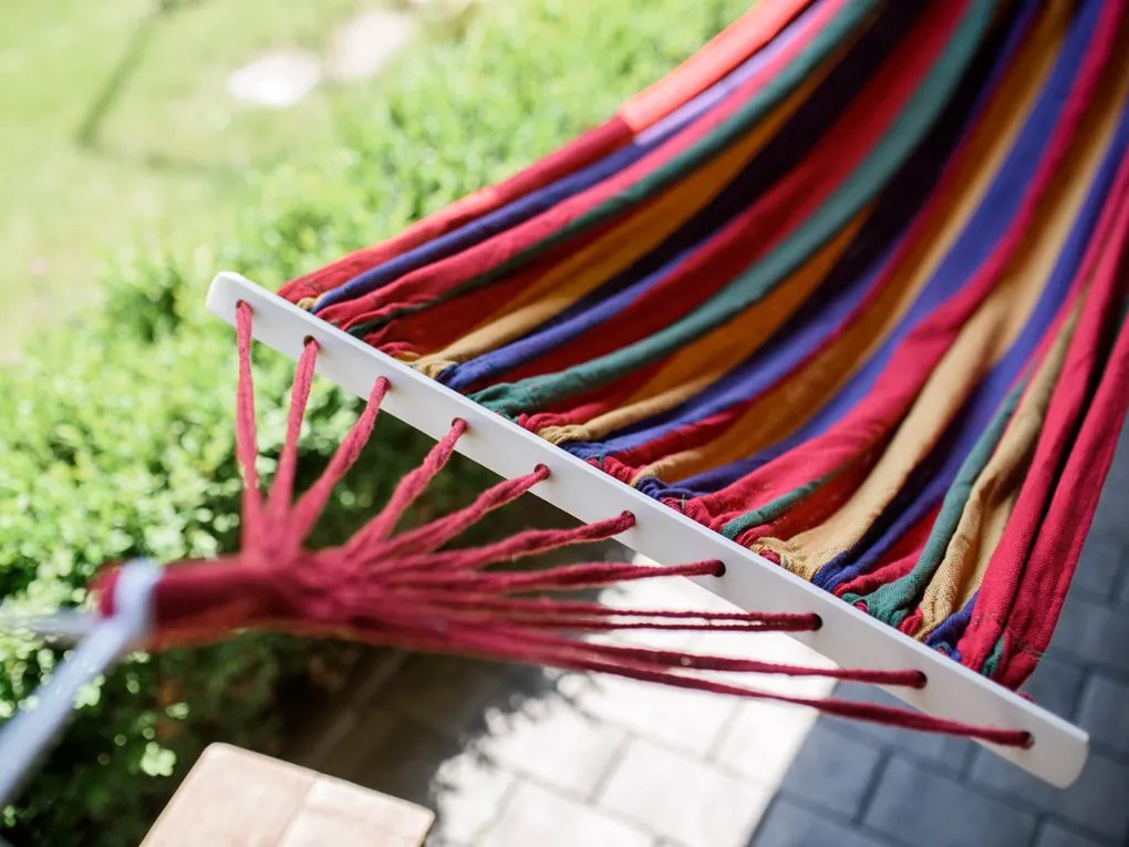 Kolorowy hamak dla 2 osób 190x150 cm