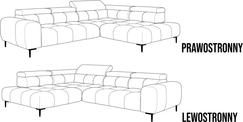 Narożnik PLAZA L Lewostronny w tkaninie CLOUD 82 WERSAL