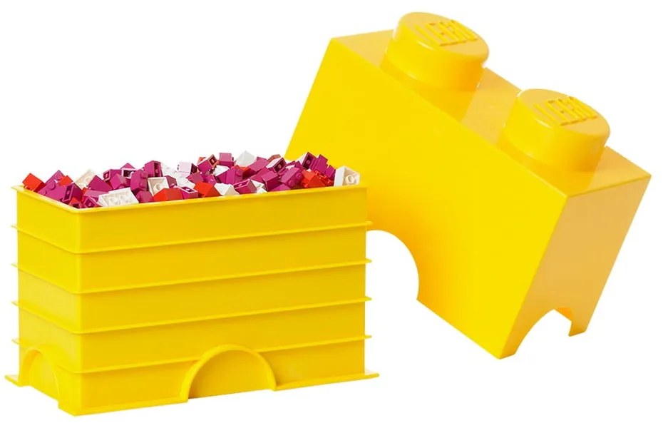 Żółty pojemnik podwójny LEGO®