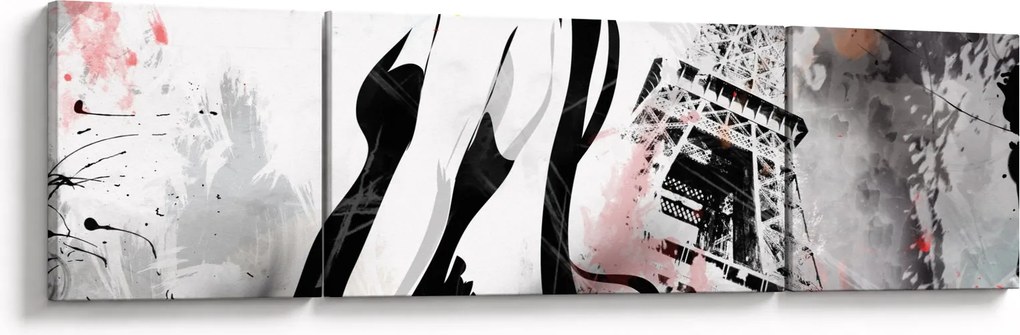 Obraz - Dama i Wieża Eiffla (170x50 cm)