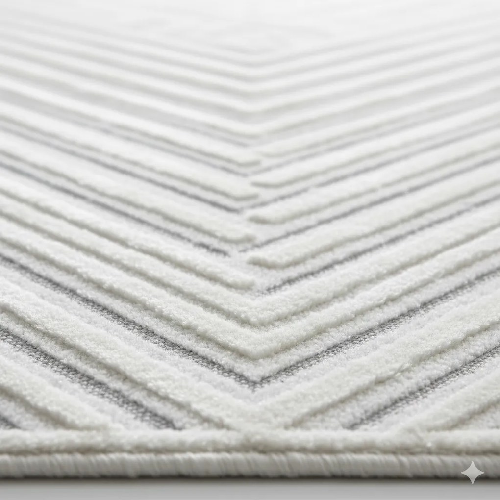 Dywan nowoczesny 3D Desire kremowo-szary 160 cm x 230 cm