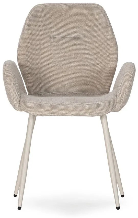 Beżowe tapicerowane fotele jadalniane zestaw 2 szt. Ansu – Marckeric