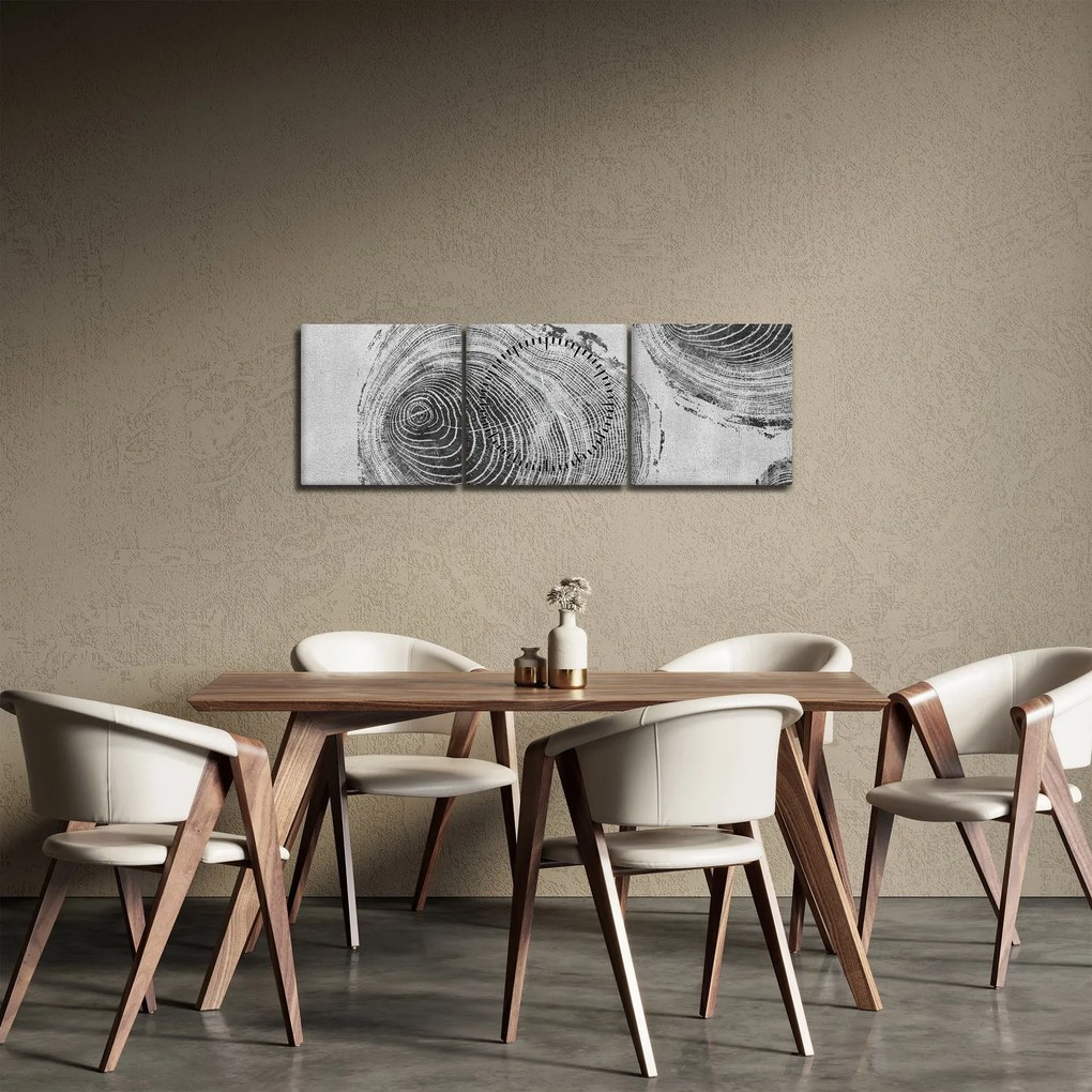 Obraz - Motyw drzewa (z zegarem) (90x30 cm)