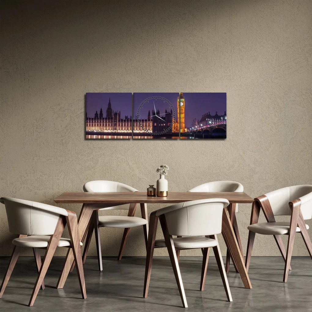 Obraz Londynu (z zegarem) (90x30 cm)
