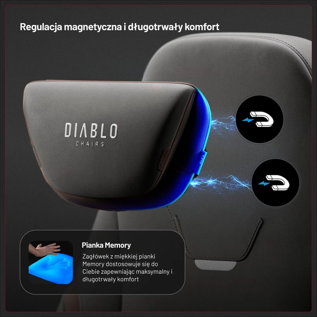 Fotel gamingowy materiałowy Diablo X-Eye Prime Normal Size, Stone Grey