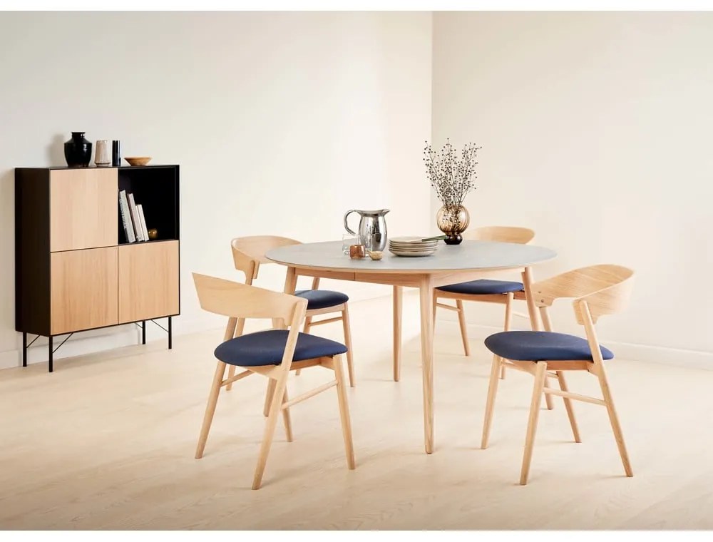 Okrągły rozkładany stół z ceramicznym blatem ø 135 cm Meza – Hammel Furniture