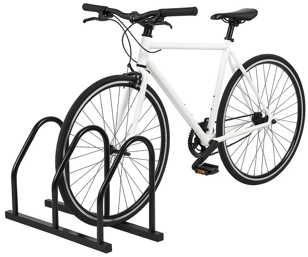 Czarny stojak na 2 rowery F9-M86