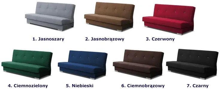 Ciemnozielona tapicerowana wersalka z funkcją spania Parella