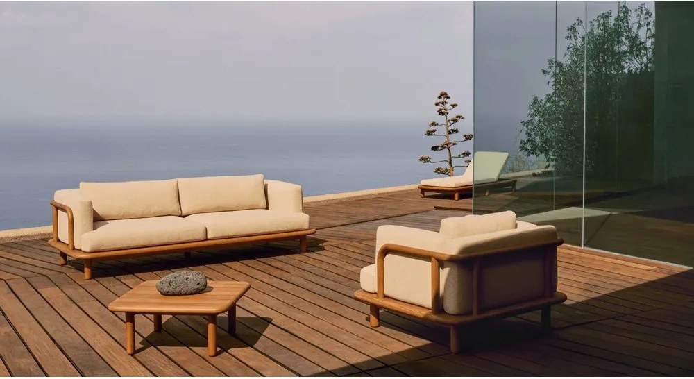 Stolik ogrodowy z litego drewna tekowego 70x70 cm Turqueta – Kave Home