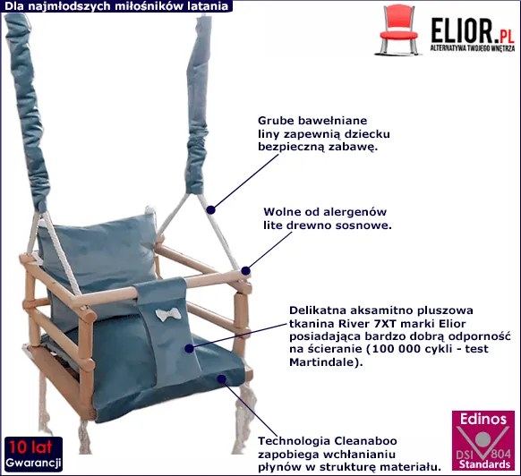Turkusowo-niebieska huśtawka dla chłopca E1-P38