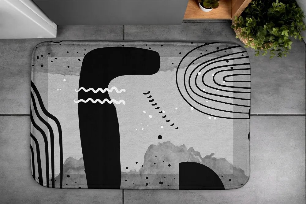 Dywanik łazienkowy Dywanik łazienkowy Geometryczne wzory