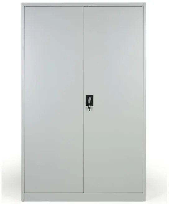 Metalowa szafa, demontowana, 4 półki, 1200 x 1950 x 400 mm, szara