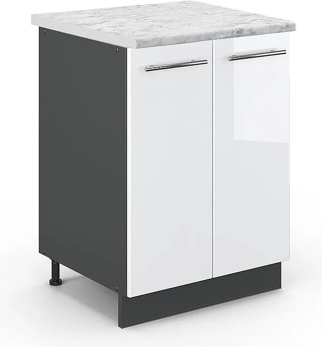 Szafki kuchenne biały wysoki połysk 60x60x82 fame-line