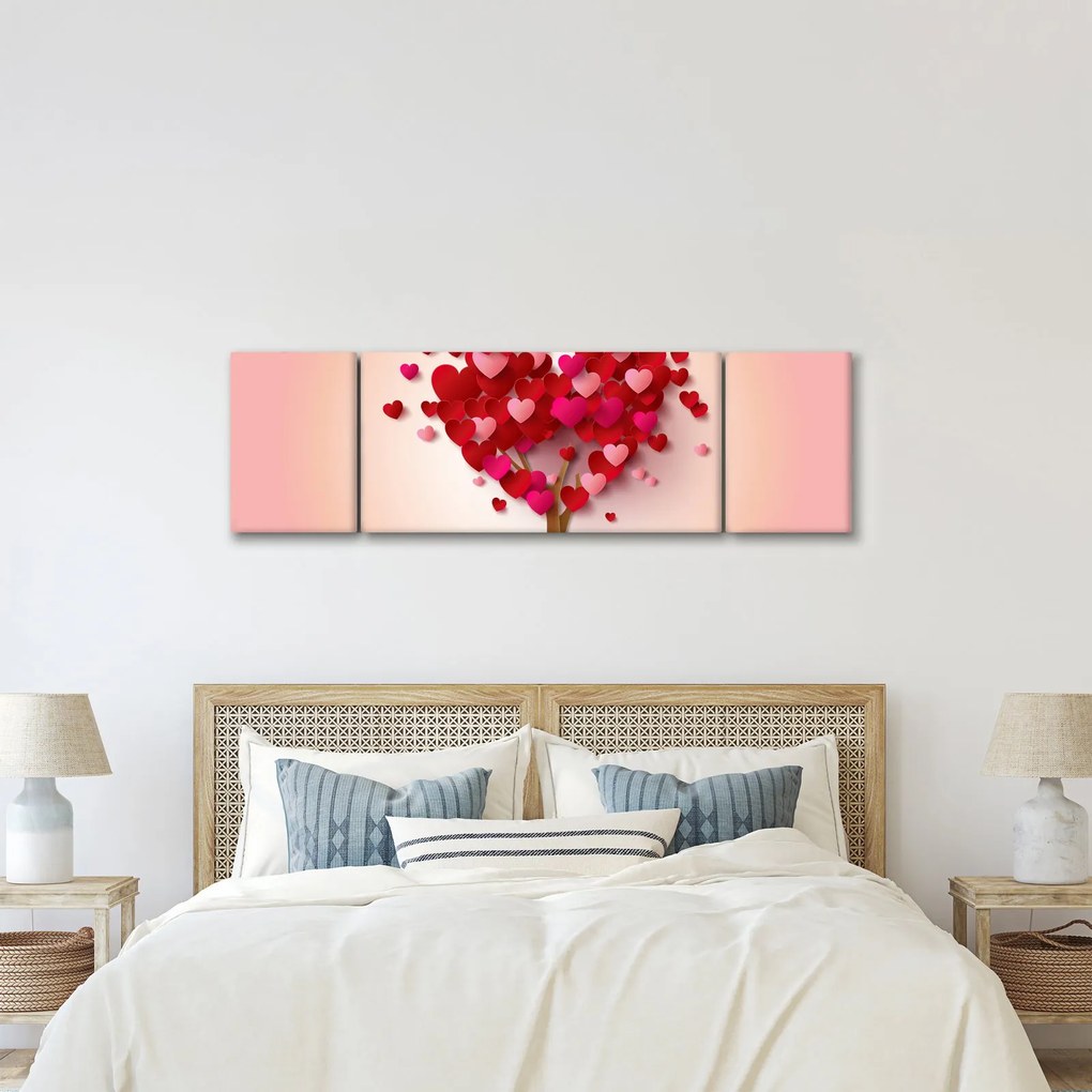 Obraz drzewa serca (170x50 cm)