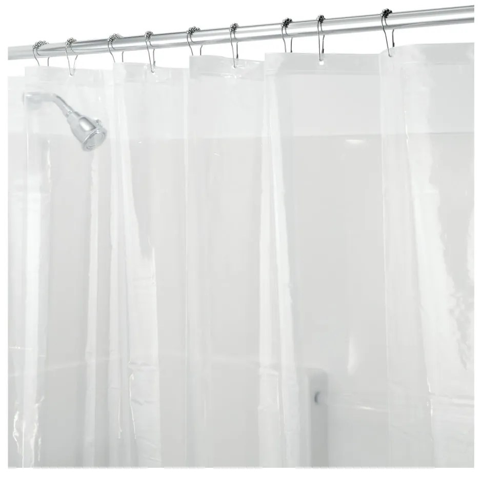 Przezroczysta zasłona prysznicowa iDesign PEVA, 200x180 cm