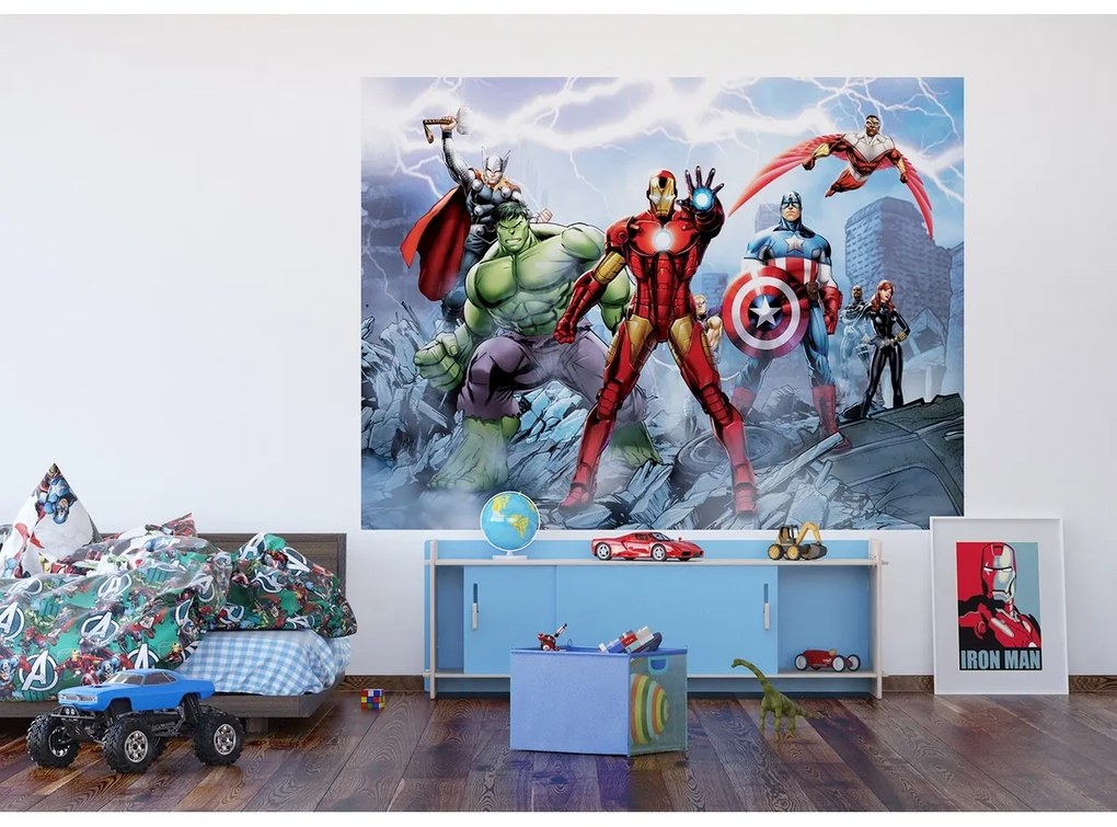 Fototapeta dziecięca Avengers 252 x 182 cm, 4 części