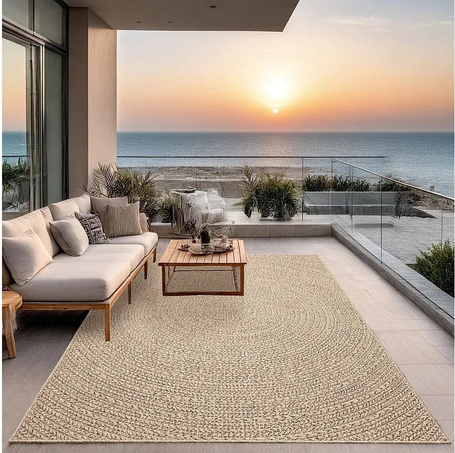 Dywan Kansas Wewnątrz Zewnątrz Styl Juta Odporny Pogodę - Natura - 200 x 290 cm