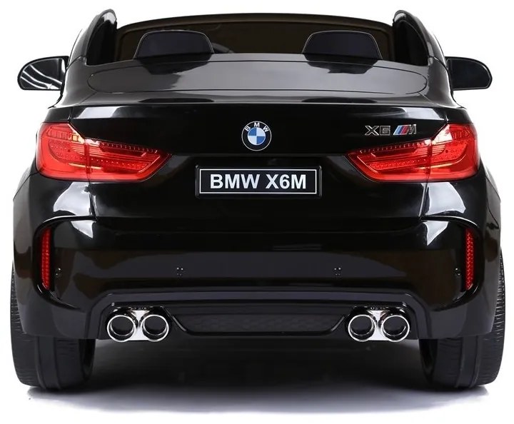 Auto na akumulator bmw x6m czarne dwuosobowy fotel