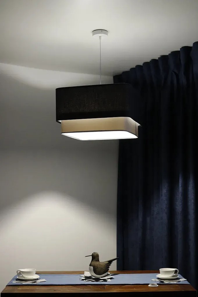 Lampa wisząca KWADRO DUO 008 51x47cm granatowa/szara BPS KONCEPT