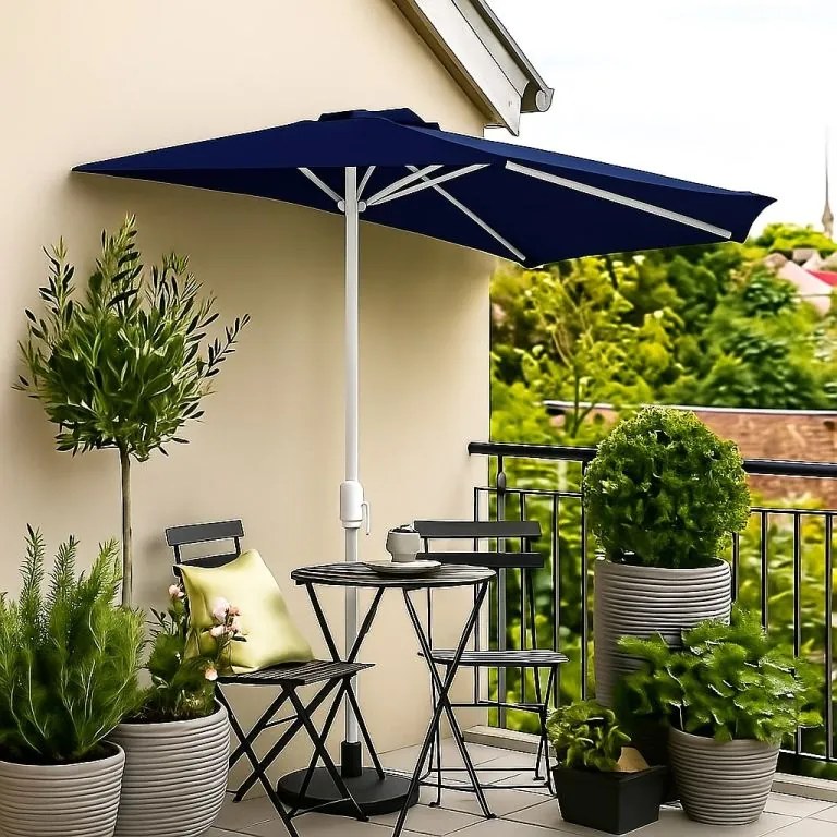 Półokrągły balkonowy parasol przeciwsłoneczny 2,7 m