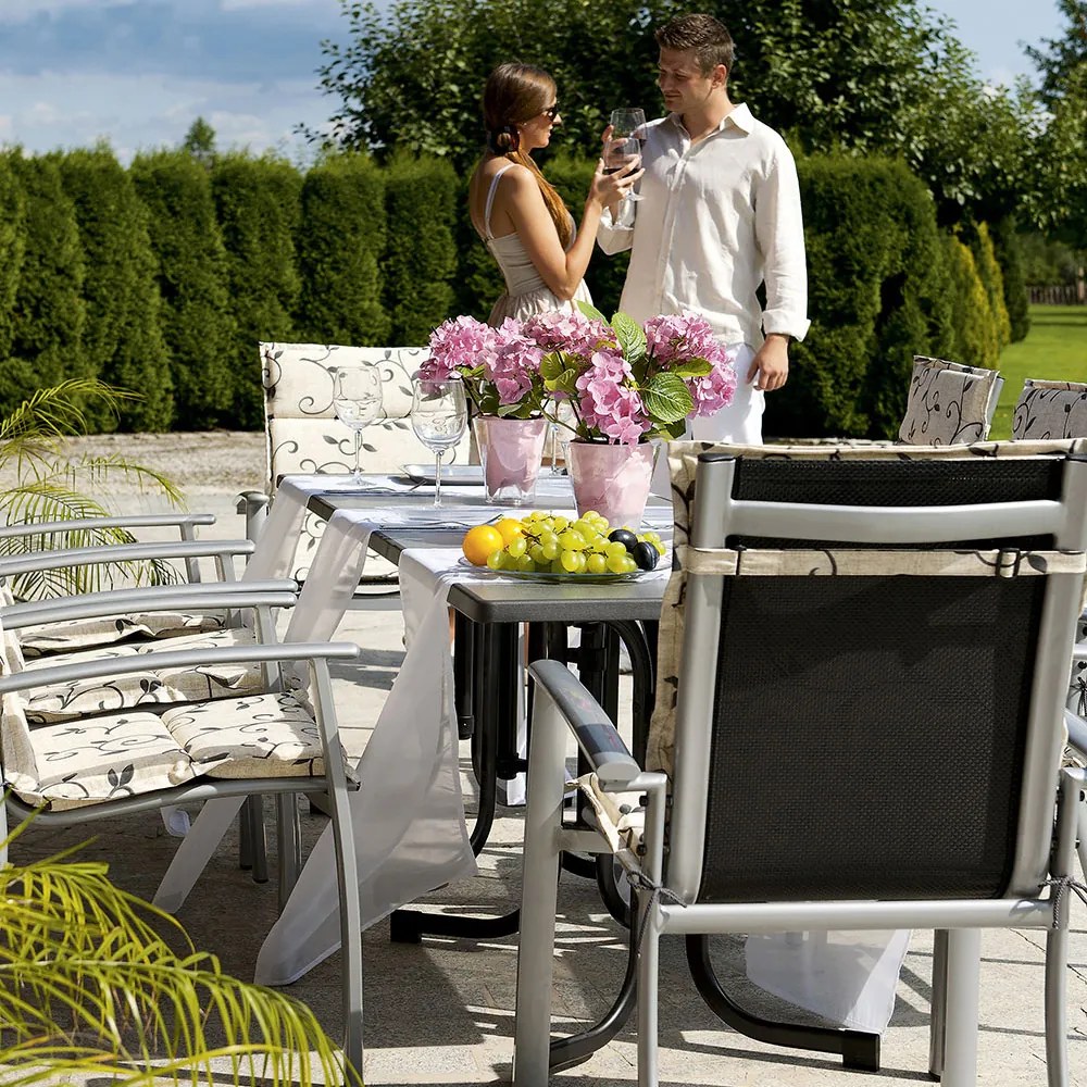 Stół ogrodowy Dine & Relax 115 x 70 cm pizarra / antracyt PATIO