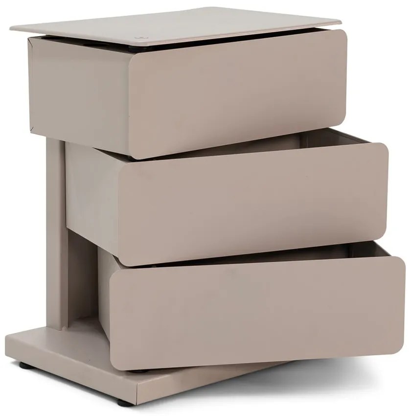 Szarobeżowa metalowa komoda 37x54,5 cm Joey – Spinder Design