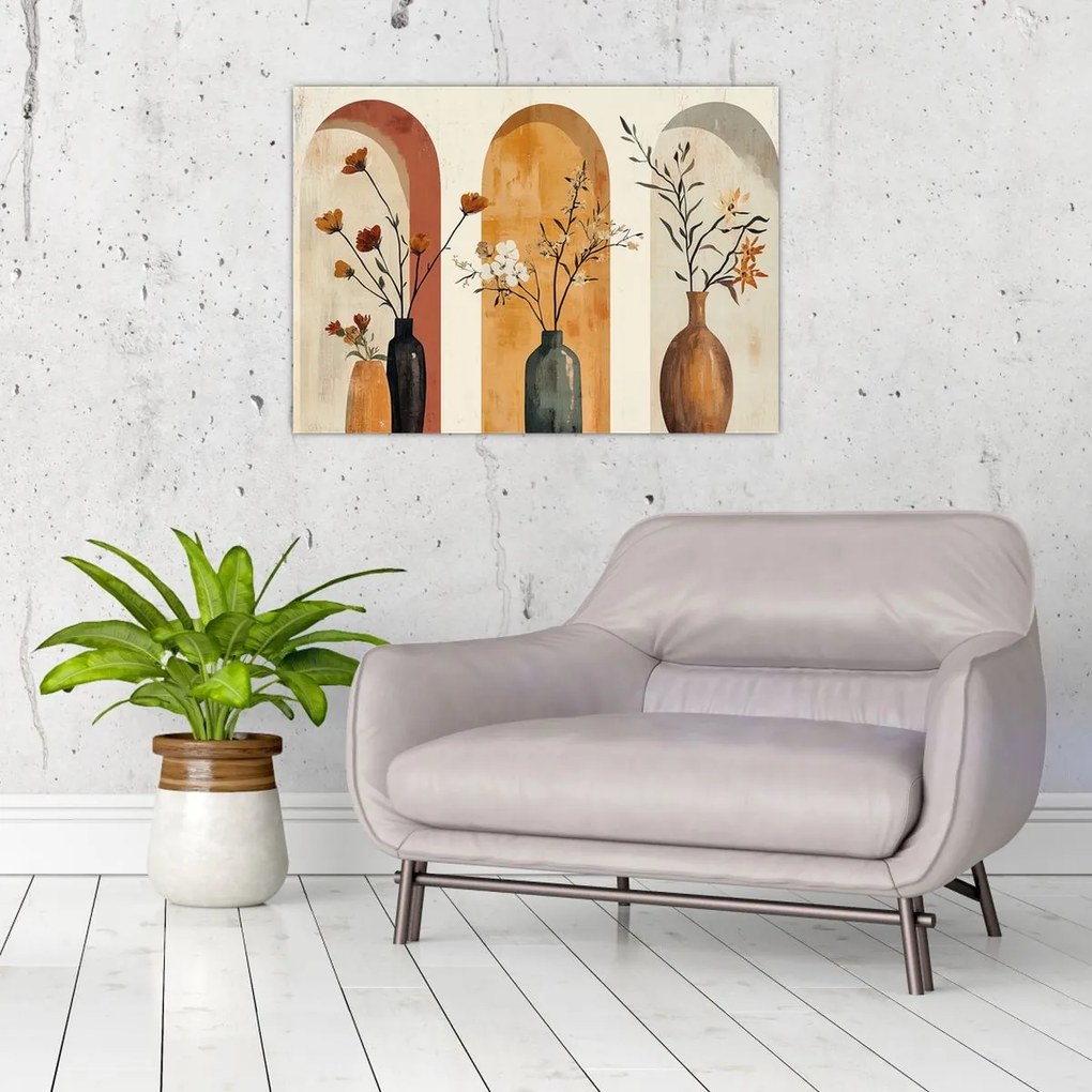 Obraz - Wazony w łukach (70x50 cm)