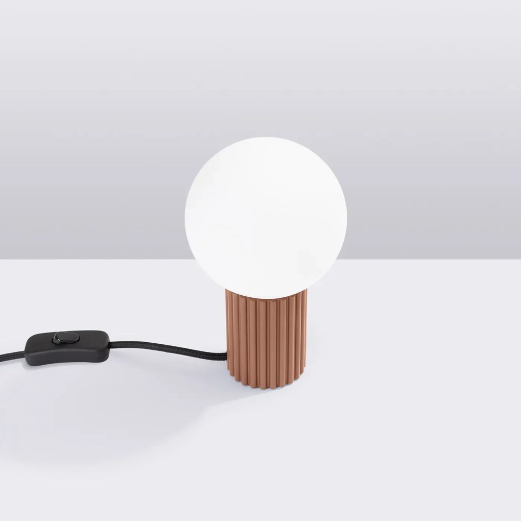Lampa biurkowa HALO mocca ryflowana SOLLUX  LIGHTING