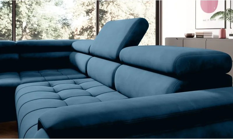 Narożnik CHIVAS L Prawostronny z Elektryczną regulacją siedziska wolnostojący tkanina Element 13 WERSAL