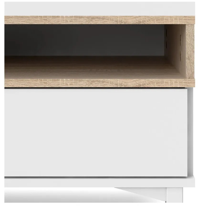 Biała szafka pod TV 156x48x48 cm Roomers – Tvilum