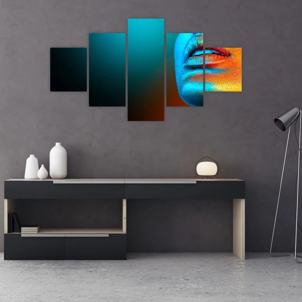 Obraz - Błyszcząca twarz (125x70 cm)