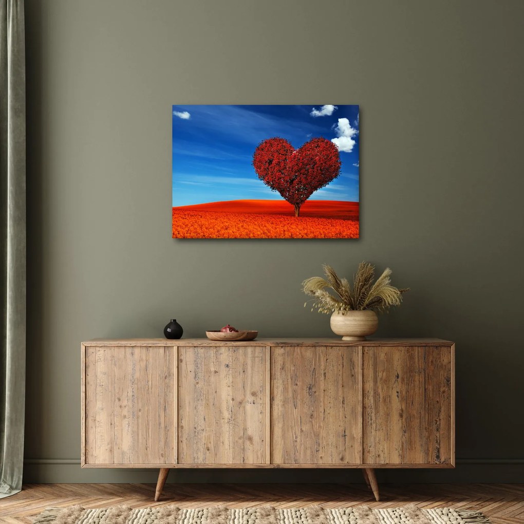 Obraz - Serce z drzewa (70x50 cm)
