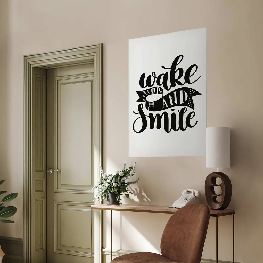 Plakat Wake up and smile 21x30 cm bez ramy bez marginesu ARTGEIST B