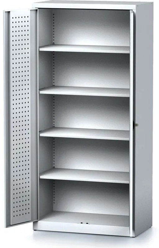 Szafa warsztatowa MECHANIC, 1950 x 920 x 500 mm, 4 półki, szare drzwi