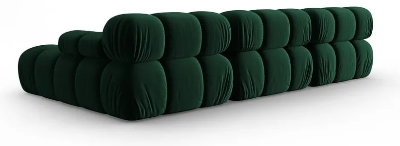 Zielona aksamitna sofa 285 cm Bellis – Micadoni Home