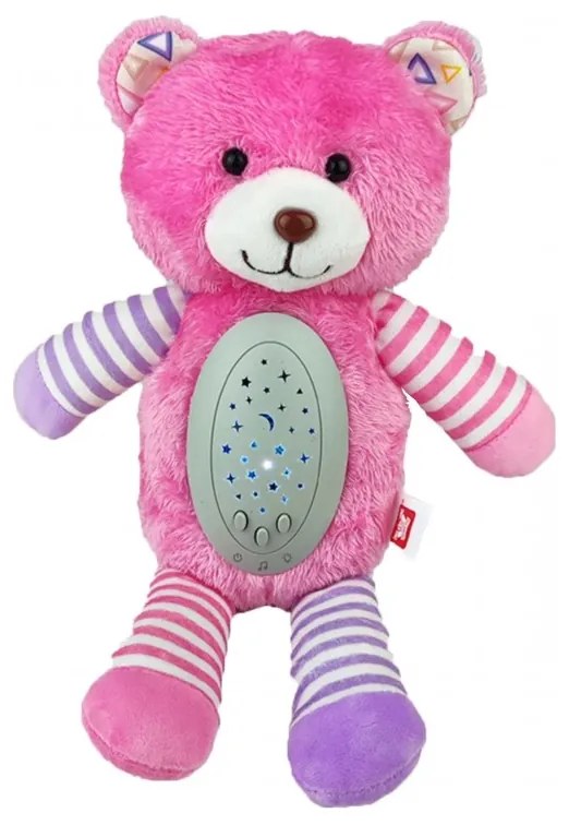 Woopie baby przytulanka usypiacz projektor 2w1 różowy miś - 10 kołysanek