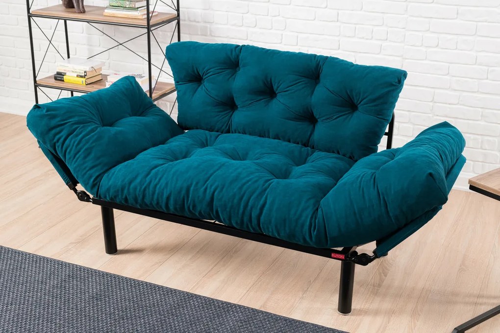 Rozkładana sofa Nitta Petrol Blue