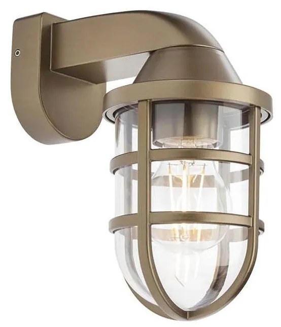 Redo 90205 - Lampa ścienna zewnętrzna CAGE 1xE27/28W/230V IP44 mosiądz