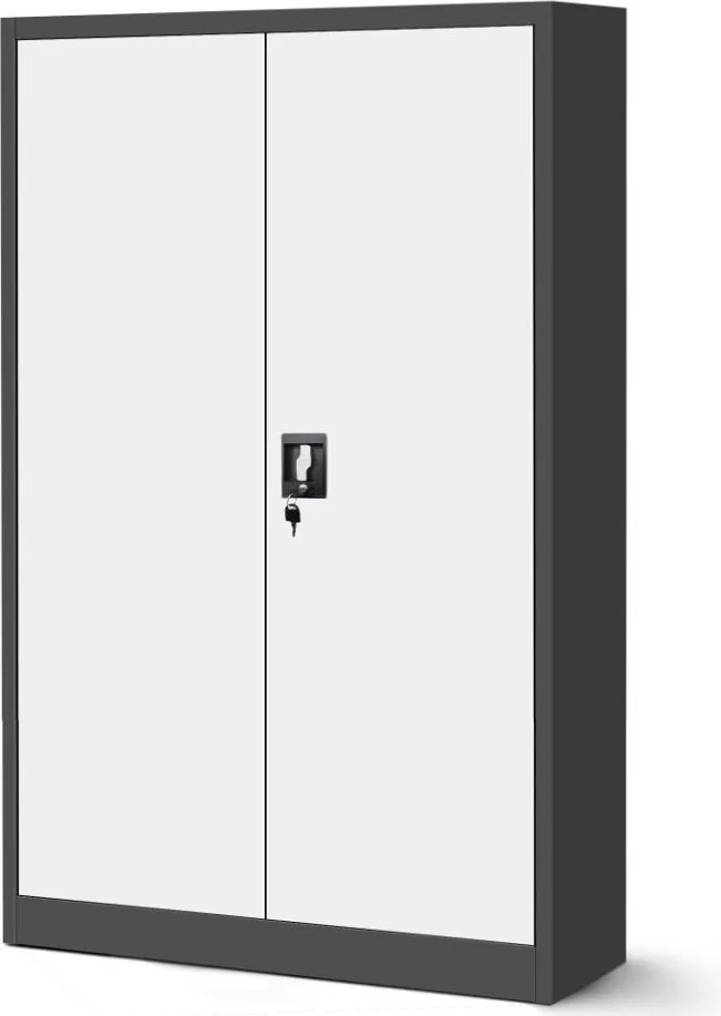 Metalowa szafa aktowa Kevin 90x40x140 cm biały/antracyt