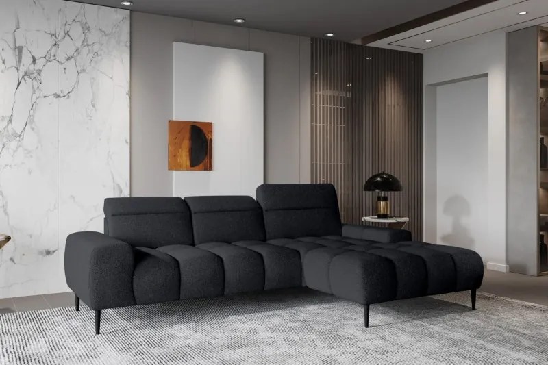 Narożnik GIANO S układ L Prawostronny z elektryczną regulacją siedziska w ktaninie AUSTIN 21 WERSAL