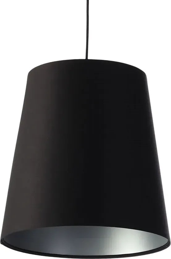 Czarno-srebrna lampa wisząca stożek nad stół - S404 G5-S10